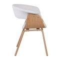 HERMAN Armchair Natural/Pu White