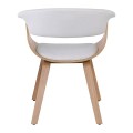 HERMAN Armchair Natural/Pu White