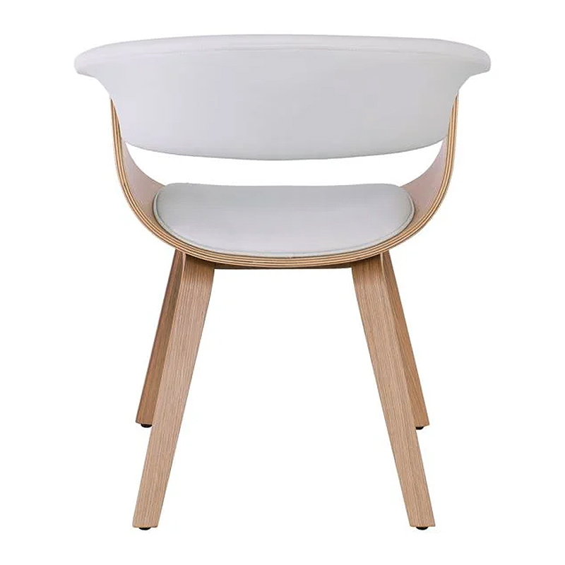 HERMAN Armchair Natural/Pu White