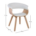 HERMAN Armchair Natural/Pu White