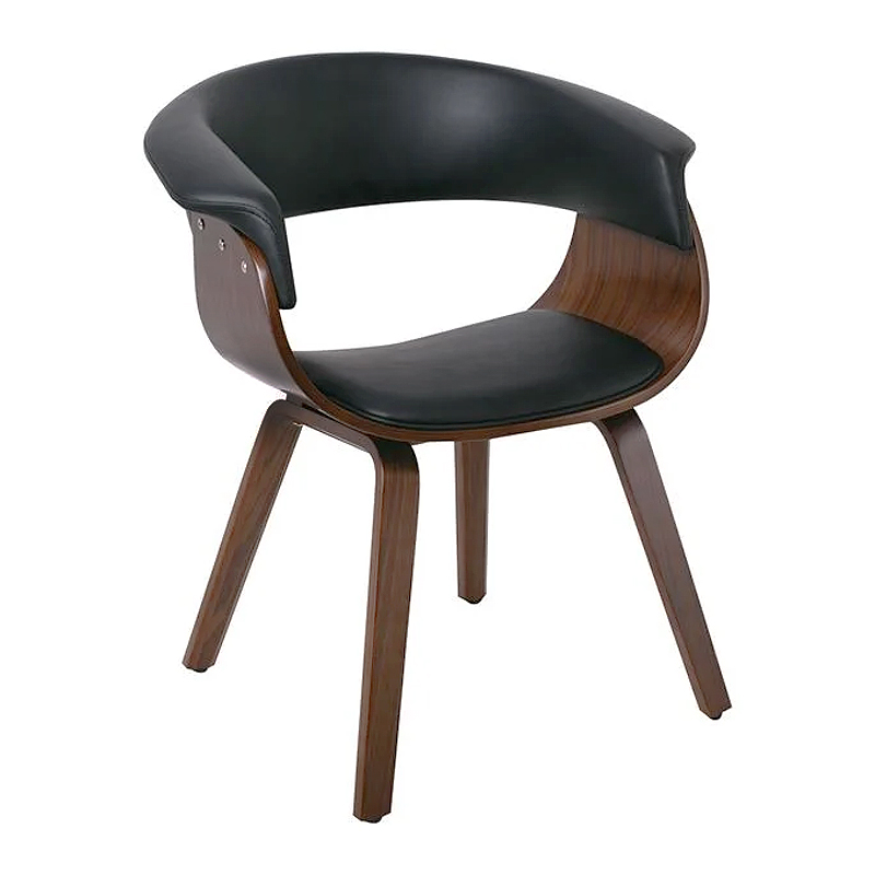 HERMAN Armchair Walnut/Pu Black