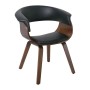 HERMAN Armchair Walnut/Pu Black