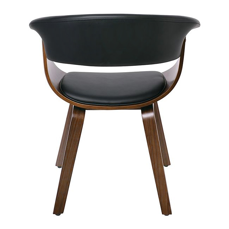 HERMAN Armchair Walnut/Pu Black