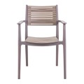 AKRON Armchair PP-UV Sand Beige/Tortora