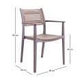 AKRON Armchair PP-UV Sand Beige/Tortora