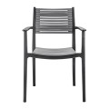 AKRON Armchair PP-UV Black/Grey