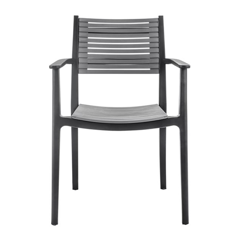 AKRON Armchair PP-UV Black/Grey