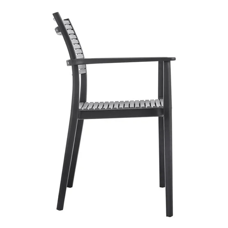 AKRON Armchair PP-UV Black/Grey