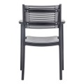 AKRON Armchair PP-UV Black/Grey