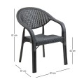 BAMBOO Pro Armchair PP-UV Anthracite