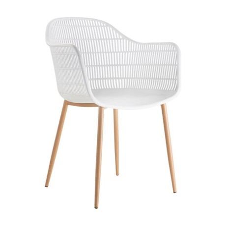 BERRY Armchair Metal Natural/PP-UV White