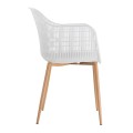 BERRY Armchair Metal Natural/PP-UV White