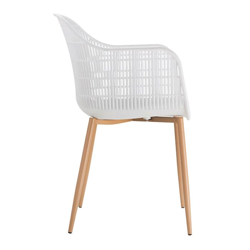 BERRY Armchair Metal Natural/PP-UV White