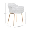 BERRY Armchair Metal Natural/PP-UV White