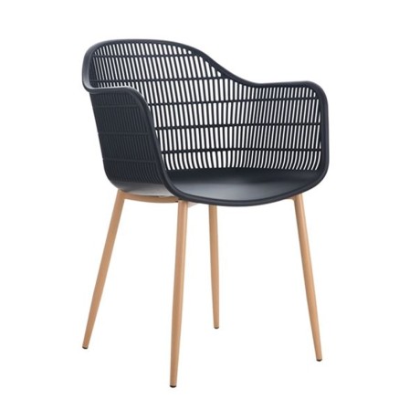 BERRY Armchair Metal Natural/PP-UV Black