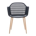 BERRY Armchair Metal Natural/PP-UV Black