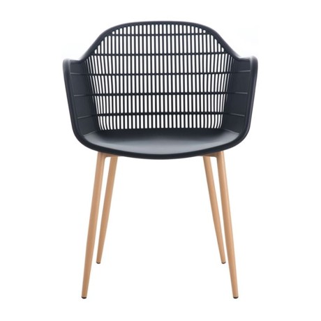 BERRY Armchair Metal Natural/PP-UV Black