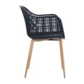 BERRY Armchair Metal Natural/PP-UV Black