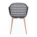 BERRY Armchair Metal Natural/PP-UV Black