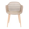 BERRY Armchair Metal Natural/PP-UV Tortora