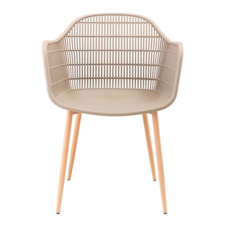 BERRY Armchair Metal Natural/PP-UV Tortora