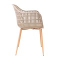 BERRY Armchair Metal Natural/PP-UV Tortora