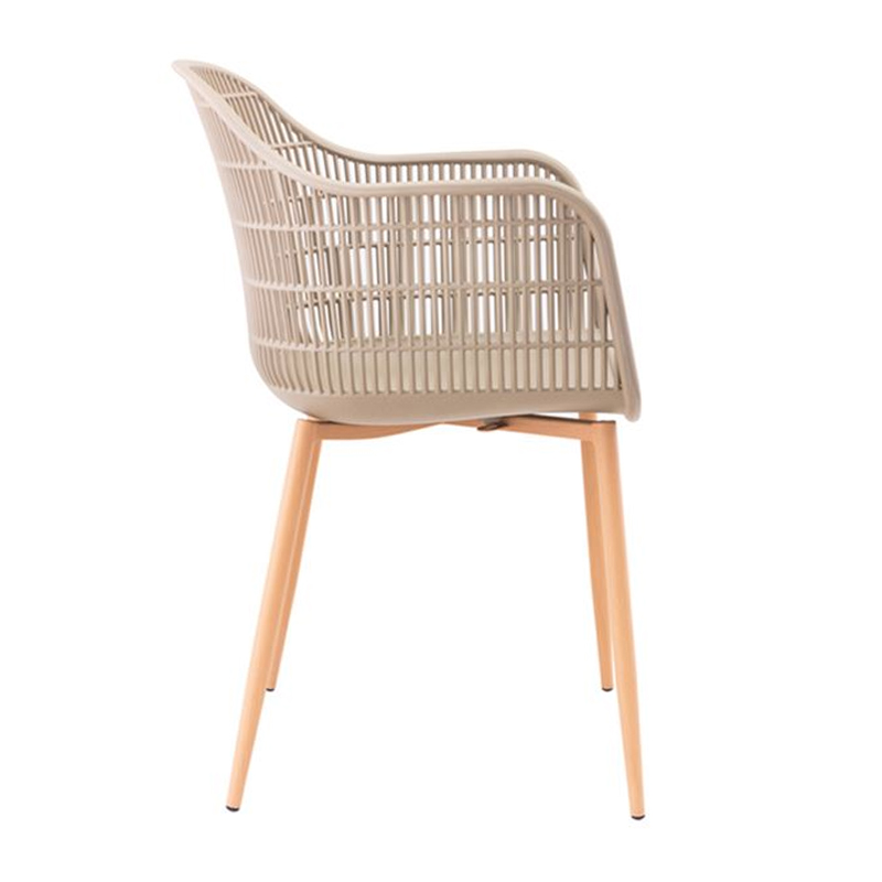 BERRY Armchair Metal Natural/PP-UV Tortora