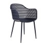 BERRY Armchair Metal Black/PP-UV Black
