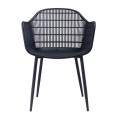 BERRY Armchair Metal Black/PP-UV Black