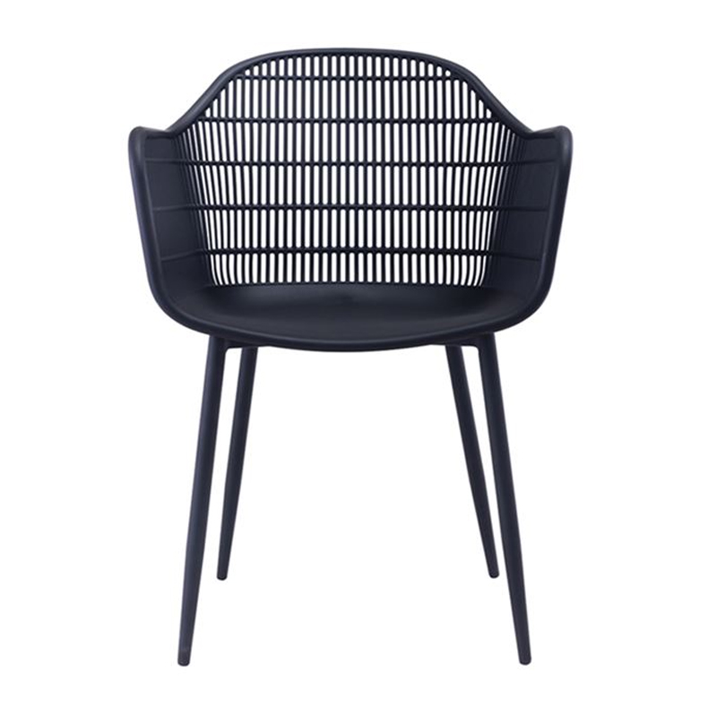 BERRY Armchair Metal Black/PP-UV Black