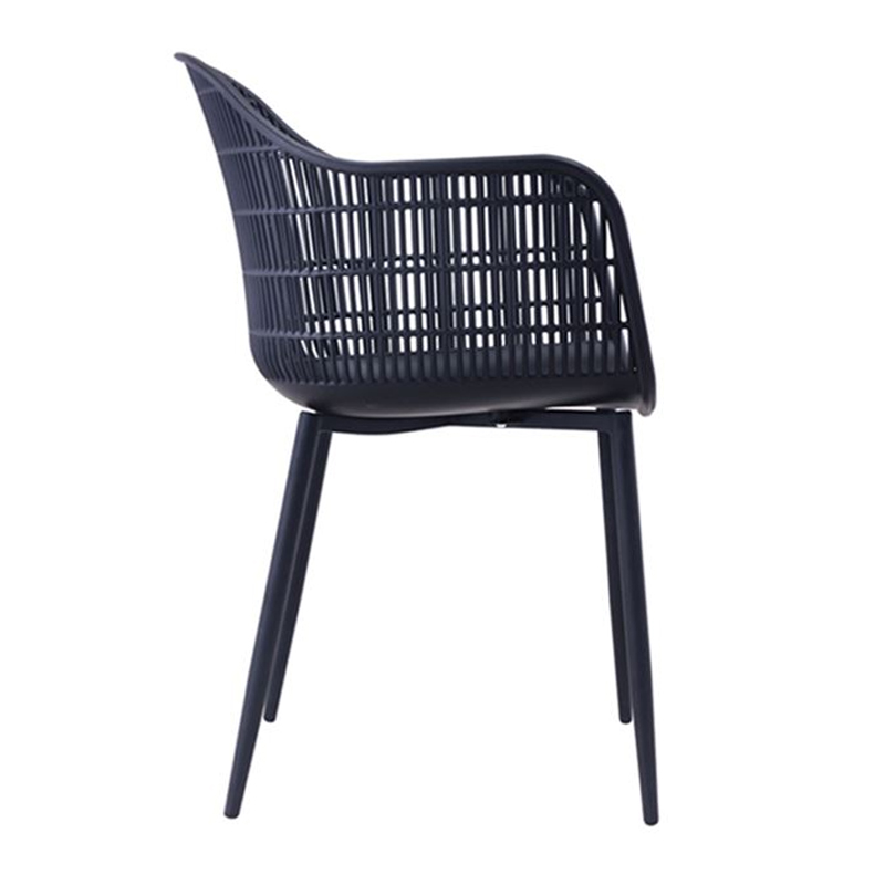 BERRY Armchair Metal Black/PP-UV Black