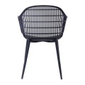 BERRY Armchair Metal Black/PP-UV Black