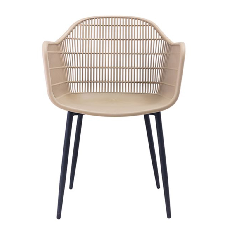 BERRY Armchair Metal Black/PP-UV Tortora