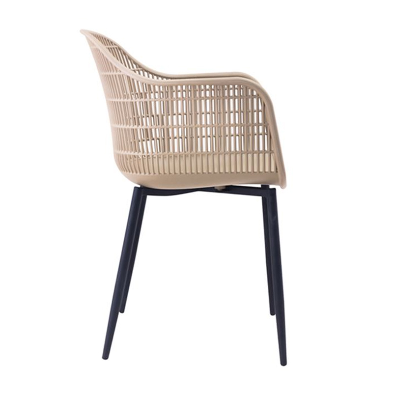 BERRY Armchair Metal Black/PP-UV Tortora