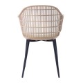 BERRY Armchair Metal Black/PP-UV Tortora