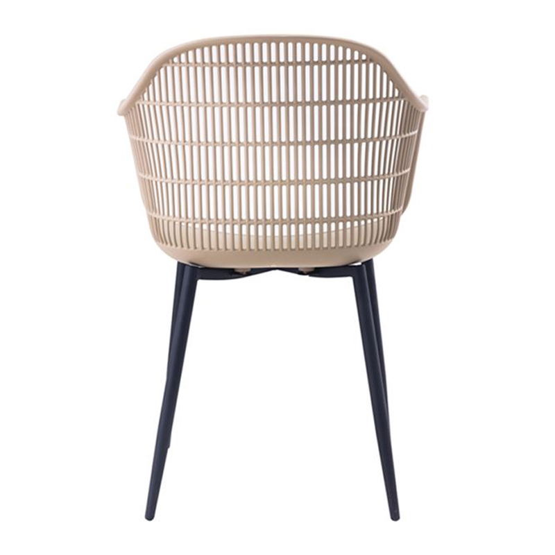BERRY Armchair Metal Black/PP-UV Tortora