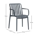 MODA-H Stackable Armchair PP-UV Anthracite
