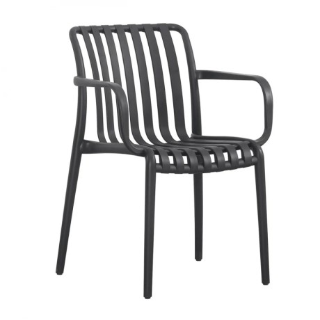 MODA-H Stackable Armchair PP-UV Black