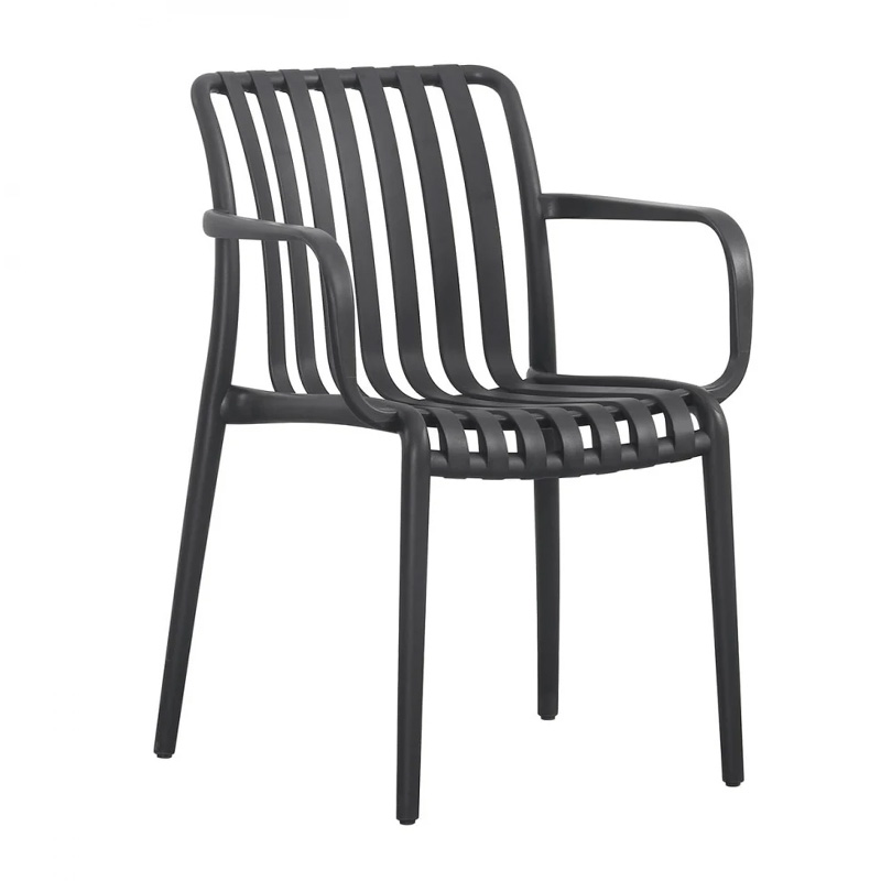 MODA-H Stackable Armchair PP-UV Black