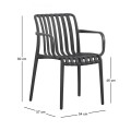 MODA-H Stackable Armchair PP-UV Black