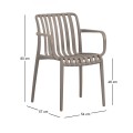 MODA-H Stackable Armchair PP-UV Mocha