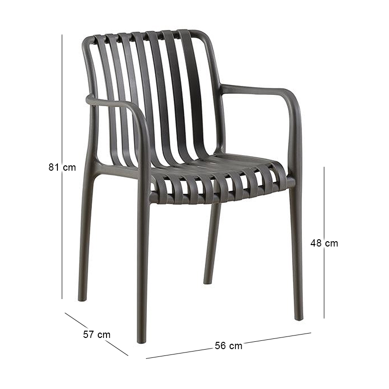 MODA-N Stackable Armchair PP Grey
