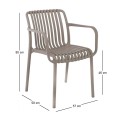 MODA Stackable Armchair-Pro PP-UV Mocha