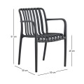 MODA Stackable Armchair PP-UV Anthracite