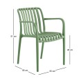 MODA Stackable Armchair PP-UV Green