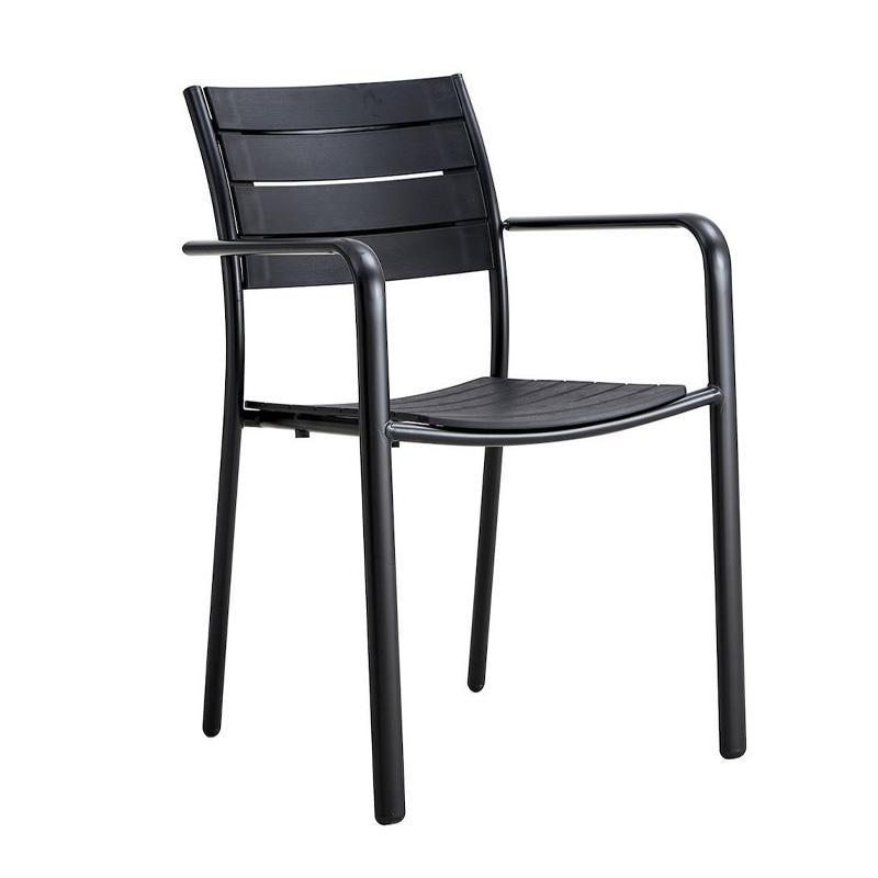 SAGA Armchair Metal Black/PP-UV Black