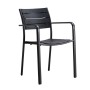 SAGA Armchair Metal Black/PP-UV Black