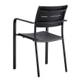 SAGA Armchair Metal Black/PP-UV Black