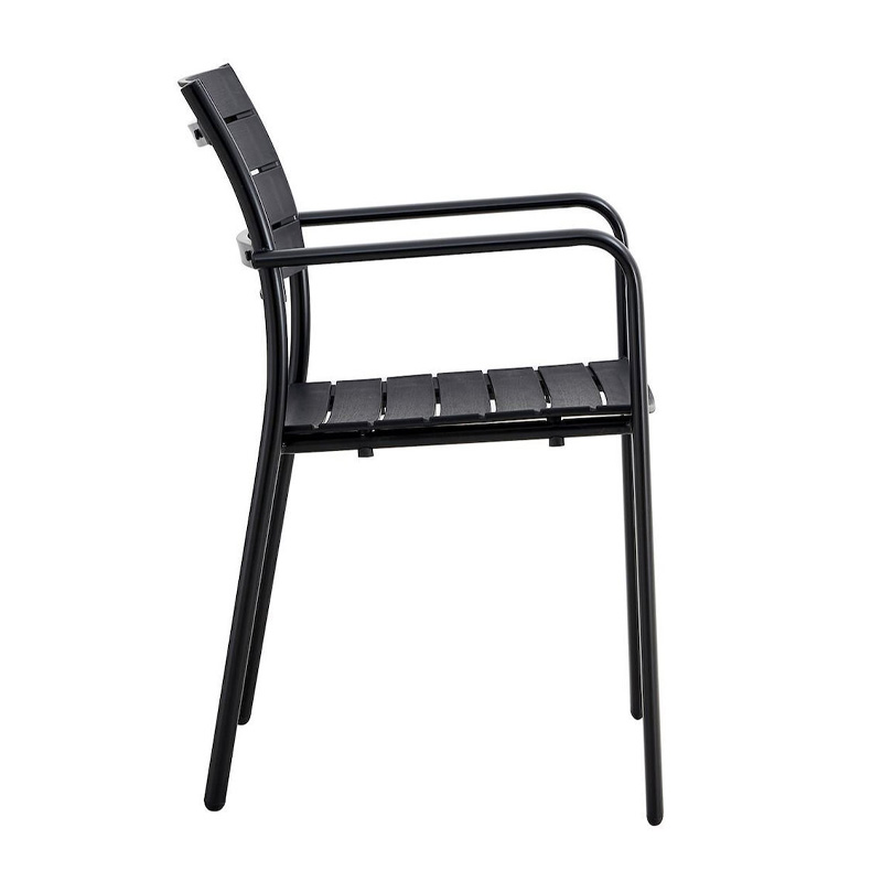 SAGA Armchair Metal Black/PP-UV Black