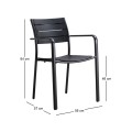 SAGA Armchair Metal Black/PP-UV Black